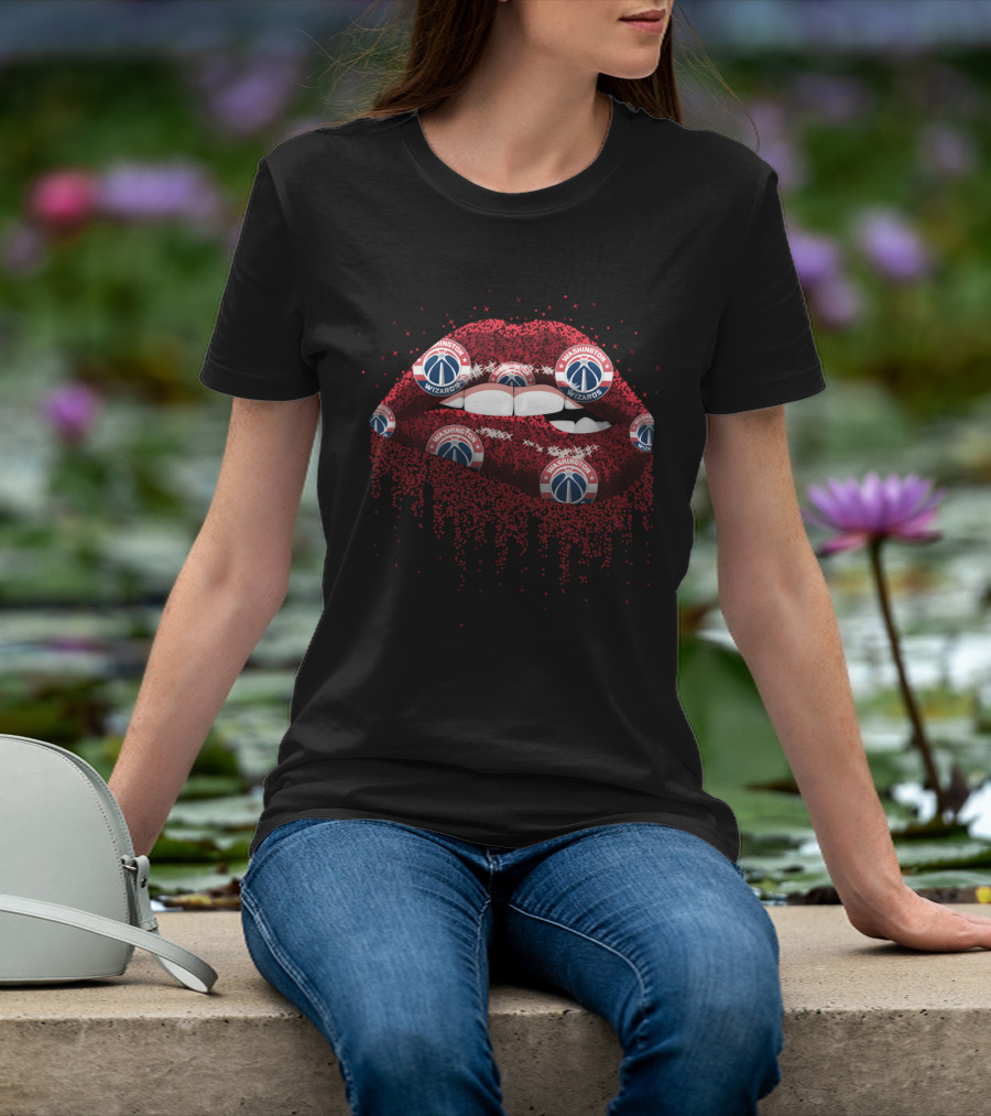 Washington Wizards Lips Fan Style T-Shirt