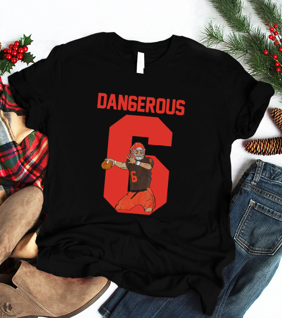 Dangerous Quarterback Number 6 T-Shirt