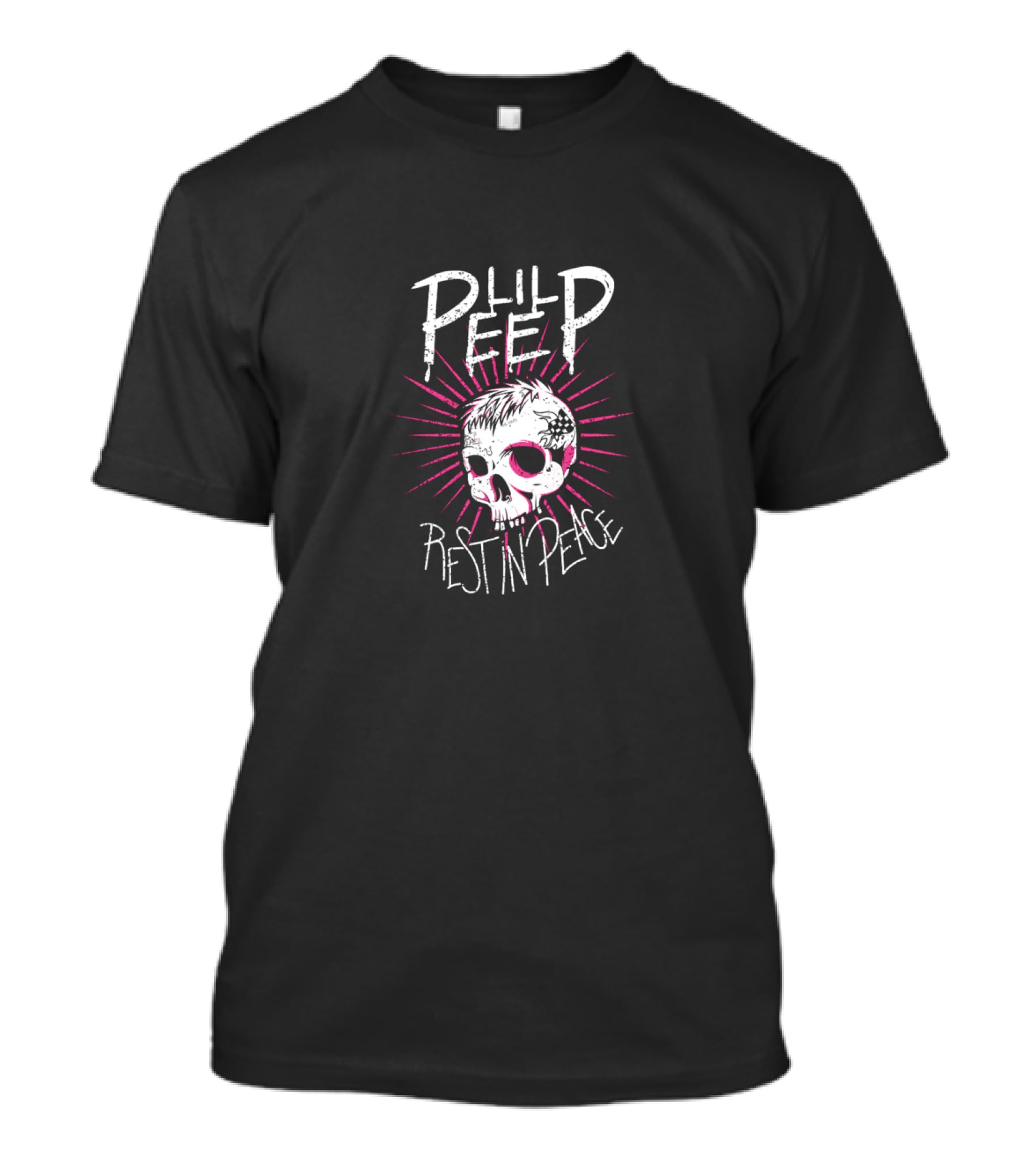 Lil Peep Rest In Peace Skull Fan Tribute T-Shirt