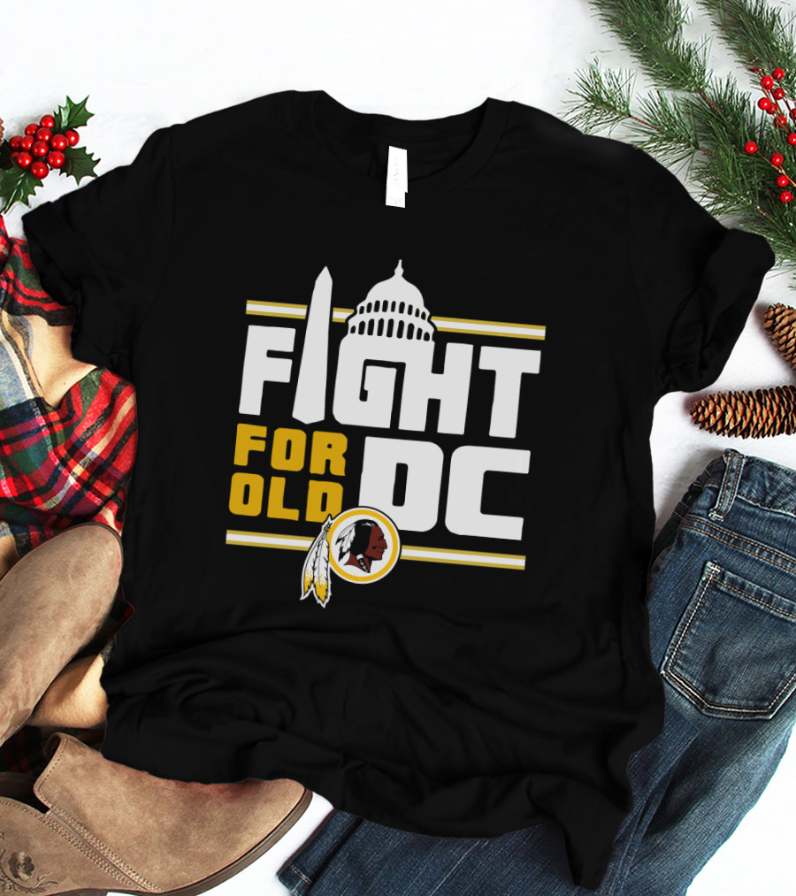 Fight For Old DC Washington Football Team Capitol Monument Iconic Feathers T-Shirt
