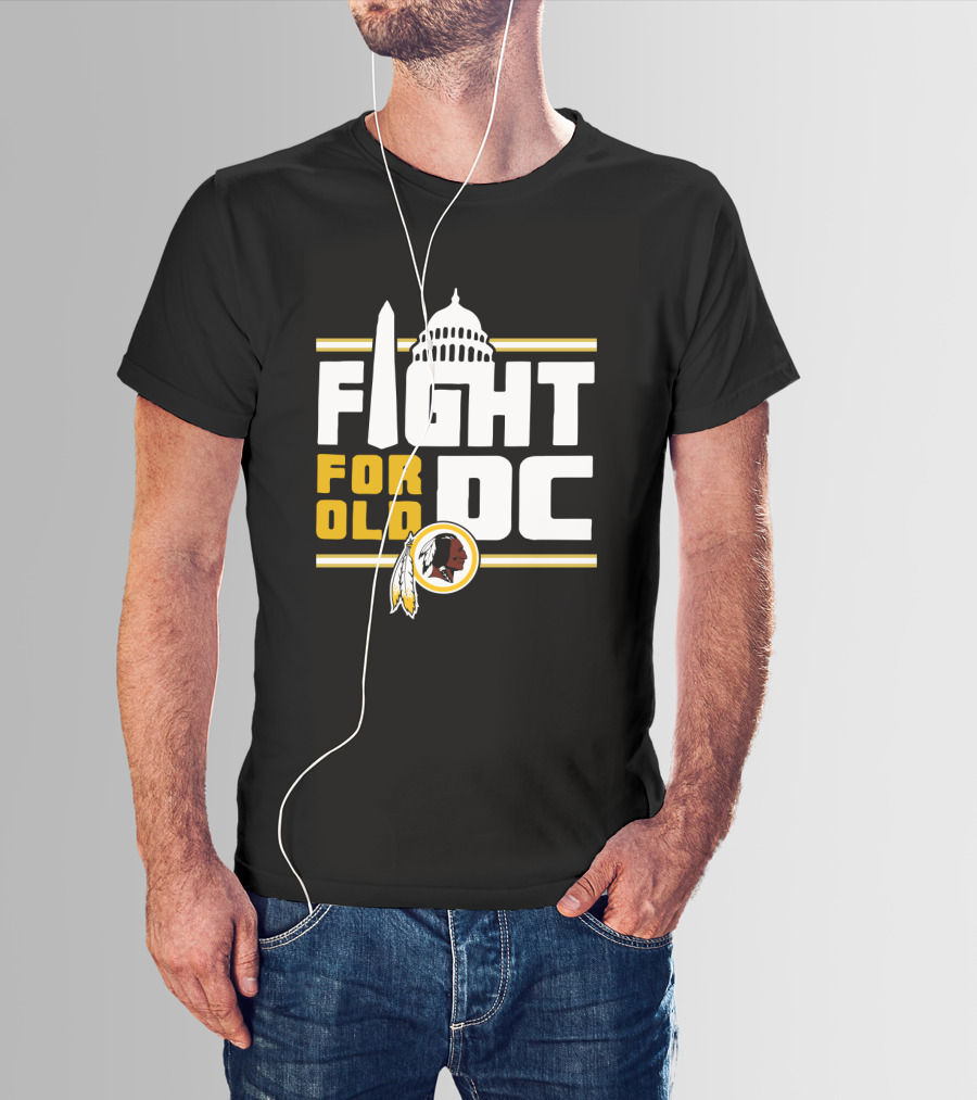 Fight For Old DC Washington Football Team Capitol Monument Iconic Feathers T-Shirt