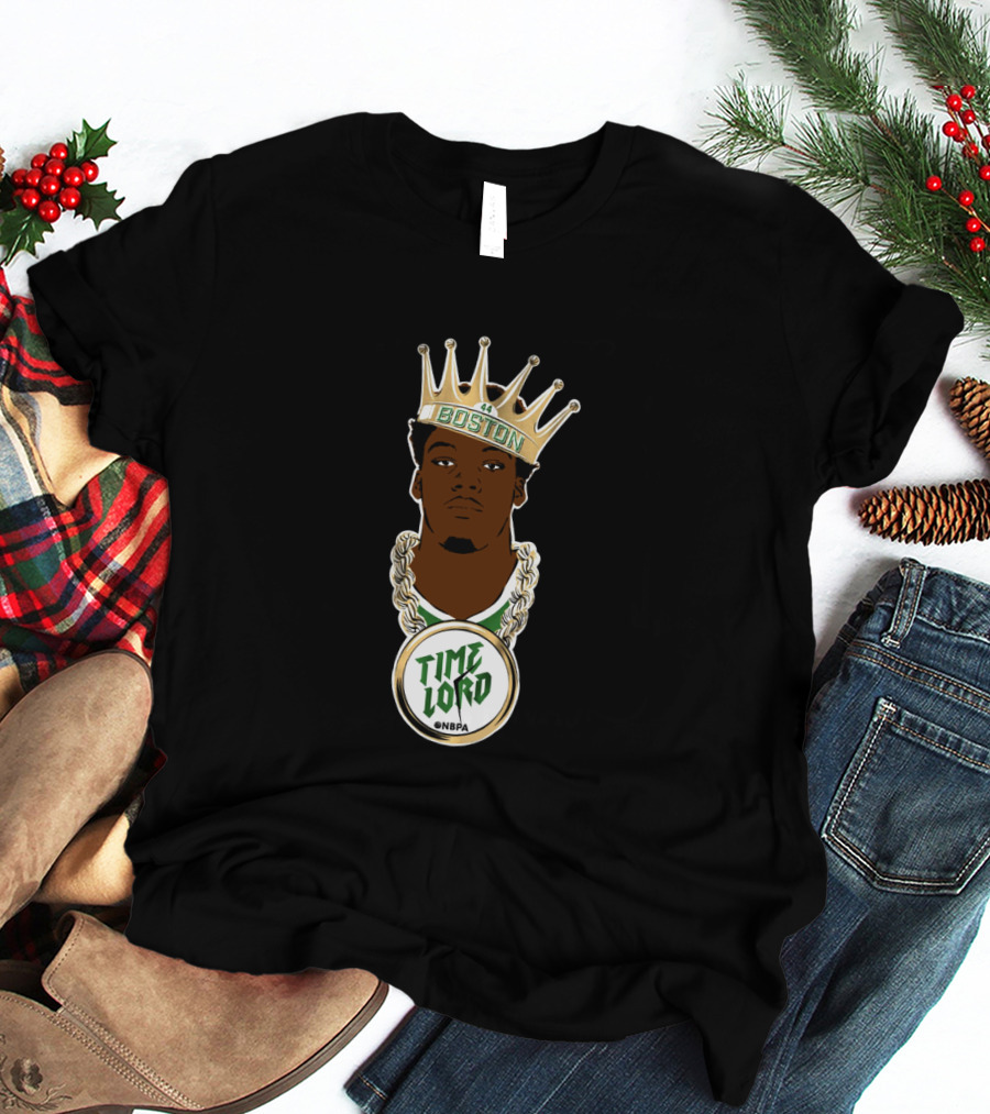 Boston Time Lord @Nbpa Crowned Basketball Chain T-Shirt
