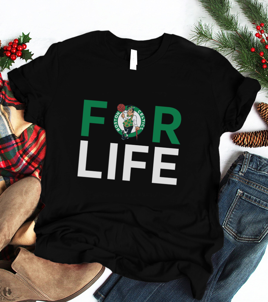 Boston Celtics Logo For Life Fan Loyalty Statement T-Shirt