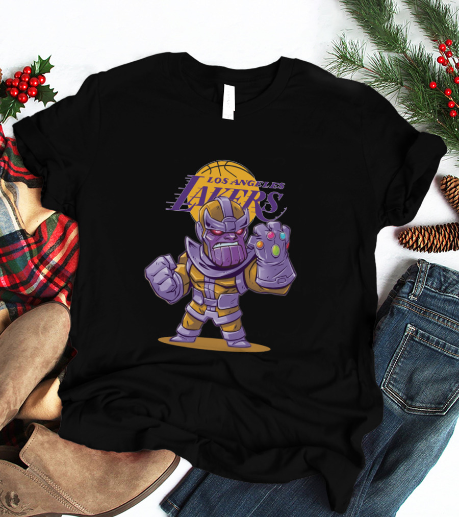 Thanos Los Angeles Lakers Basketball Fan Crossover T-Shirt