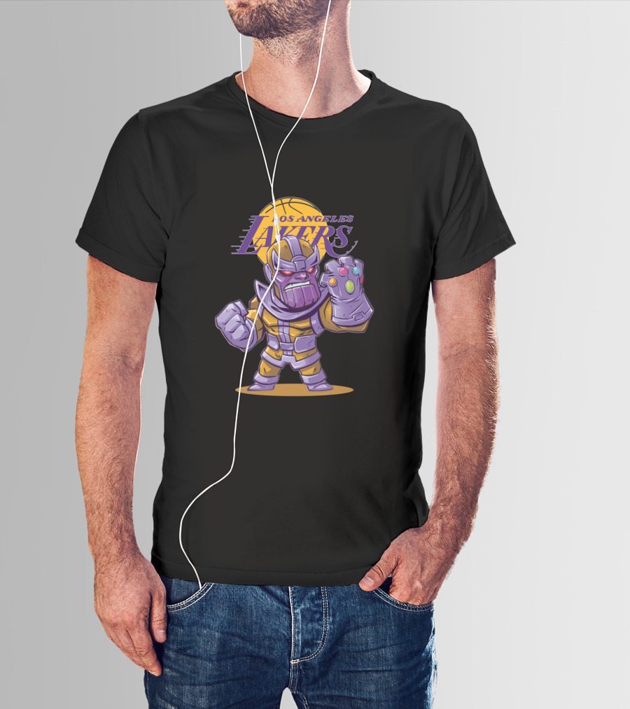Thanos Los Angeles Lakers Basketball Fan Crossover T-Shirt