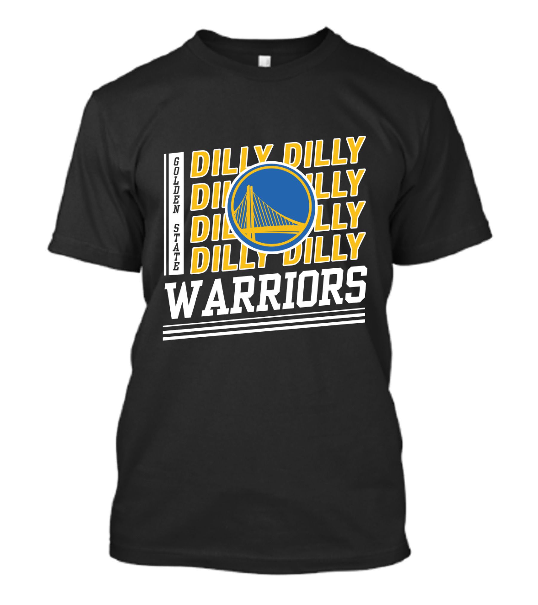 Golden State Warriors Dilly Dilly Basketball Blue And Yellow Bridge T-Shirt