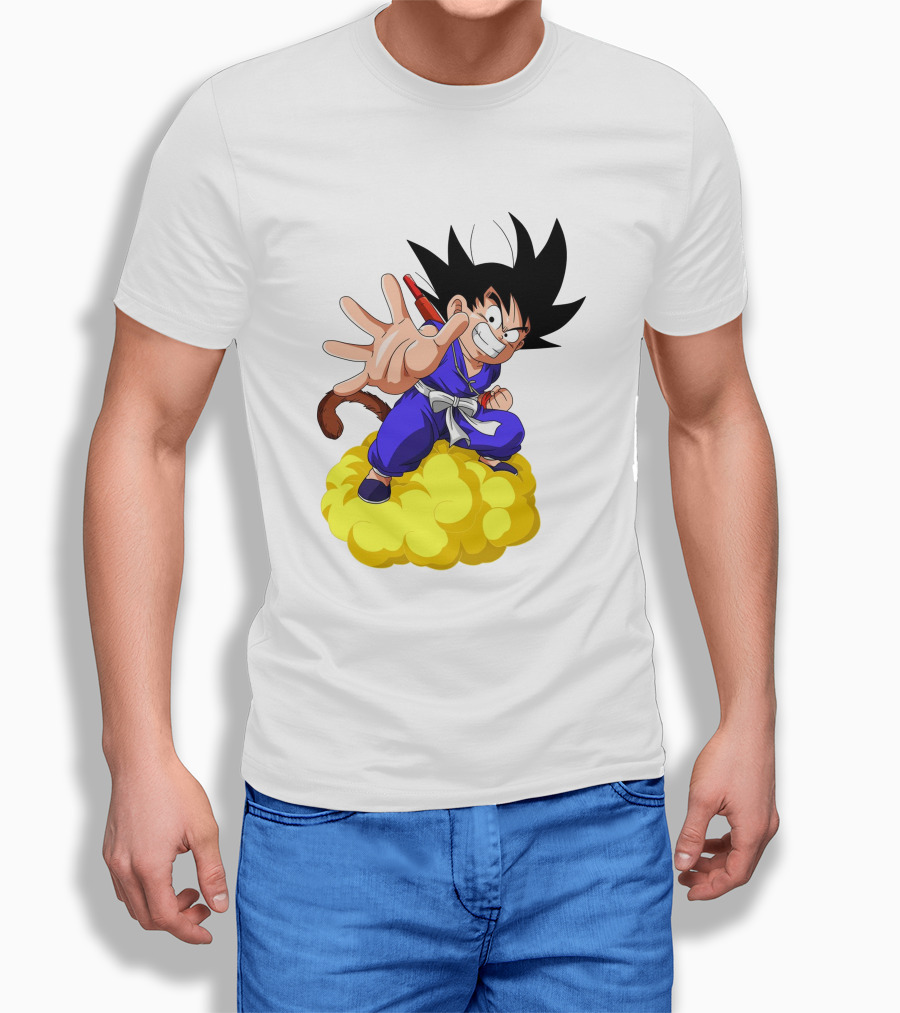 Goku Kid Riding Flying Nimbus Dragon Ball Classic Image T-Shirt