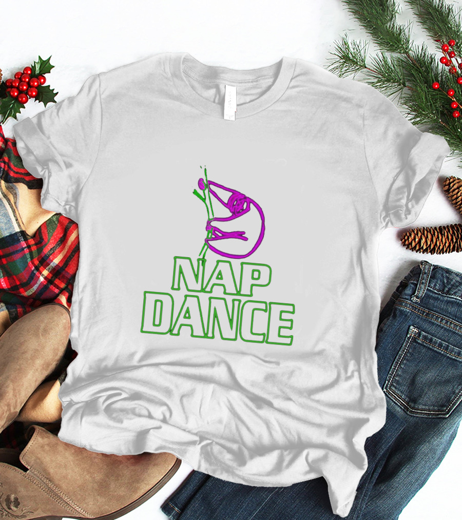 Nap Dance Neon Sign Sloth Pun T-Shirt