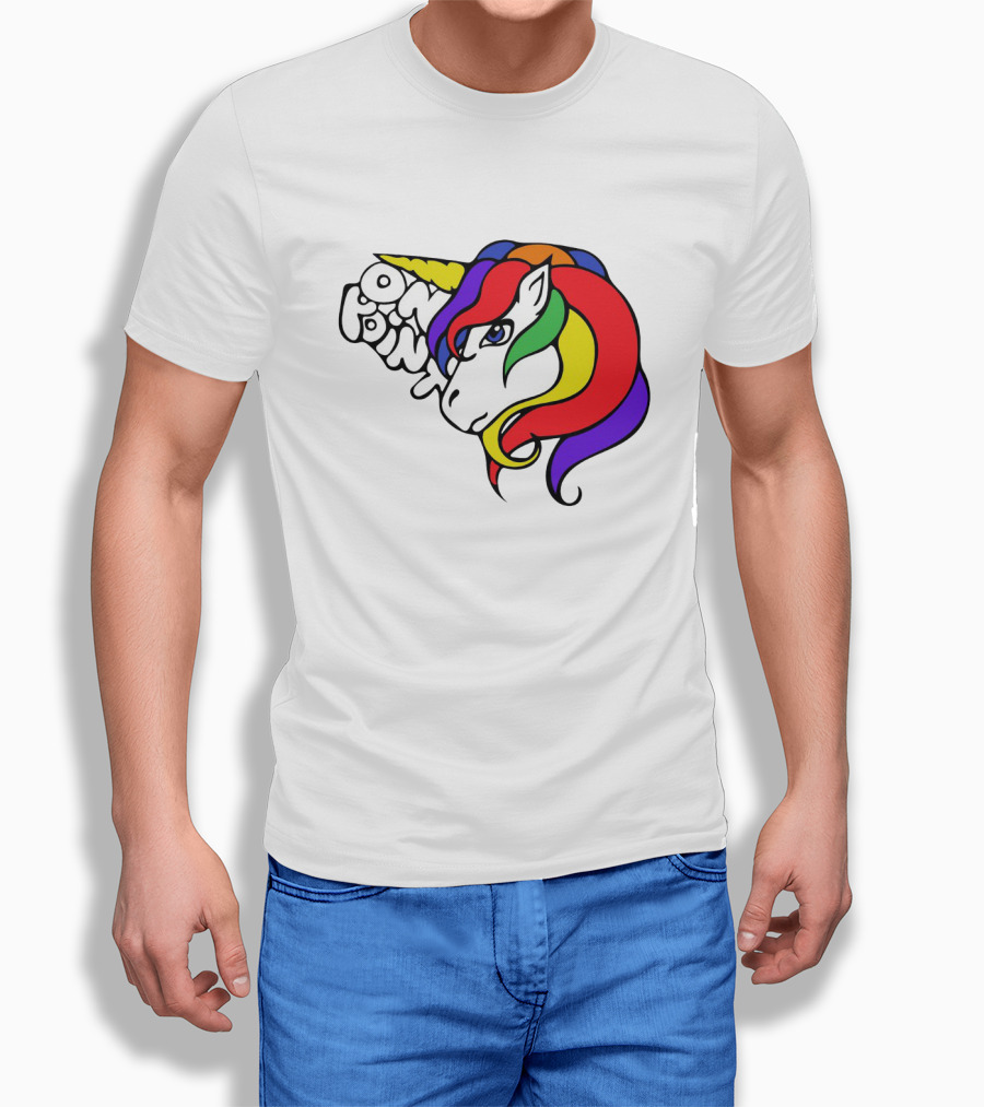 Rainbow Mane On Point Unicorn T-Shirt