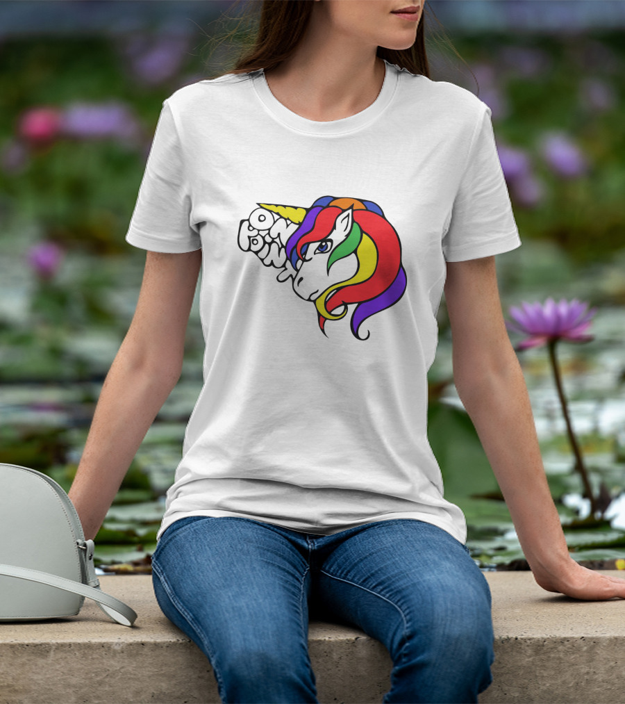 Rainbow Mane On Point Unicorn T-Shirt