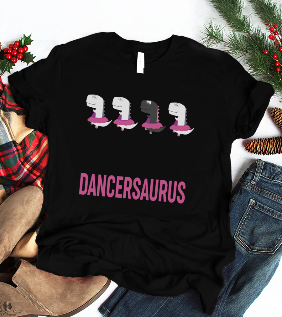 Ballet Dancersaurus T-Rex In Pink Tutus T-Shirt