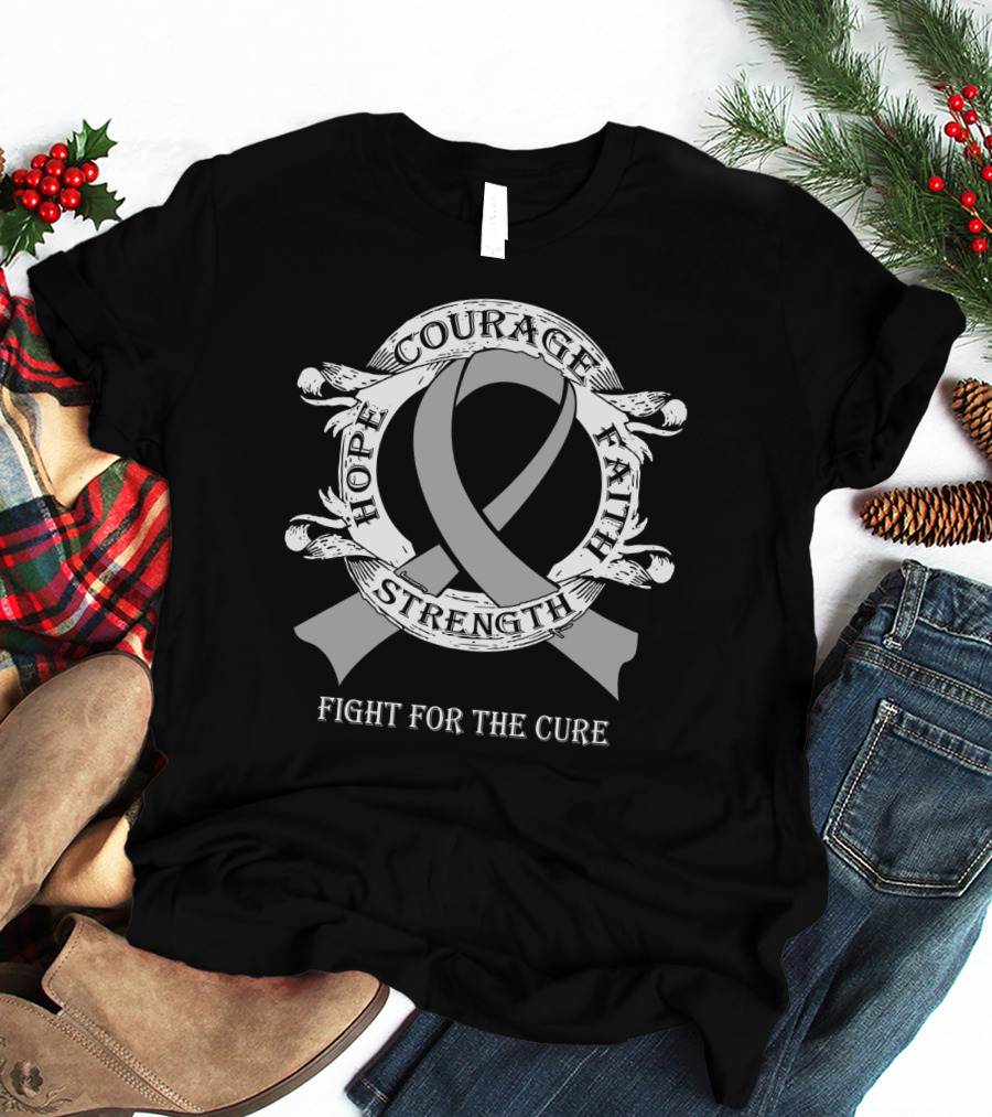 Hope Courage Faith Strength Fight For The Cure Diabetes T-Shirt