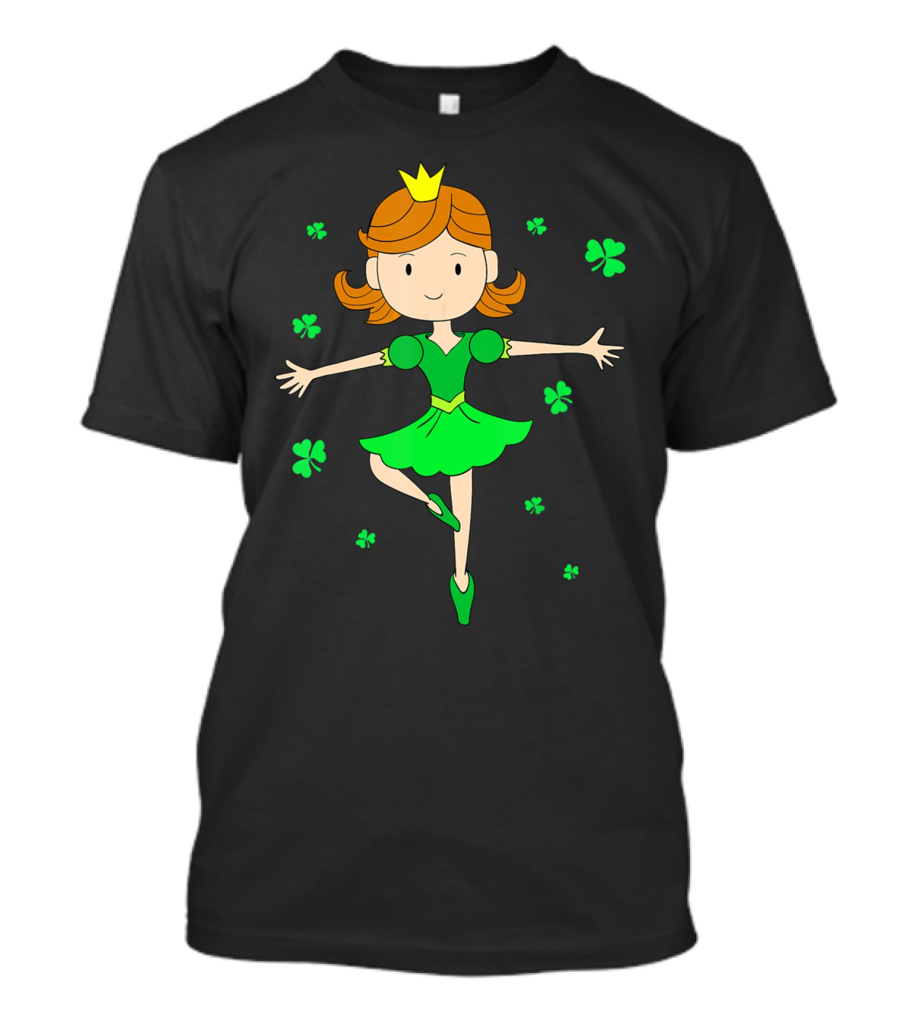 Dancing Princess St. Patricks Ballerina Shamrock Costume T-Shirt