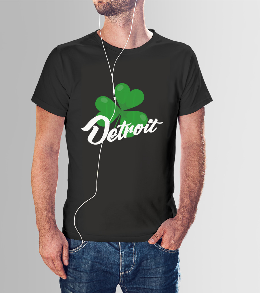 Detroit Shamrock St Patrick's Day Celebration Clovers T-Shirt