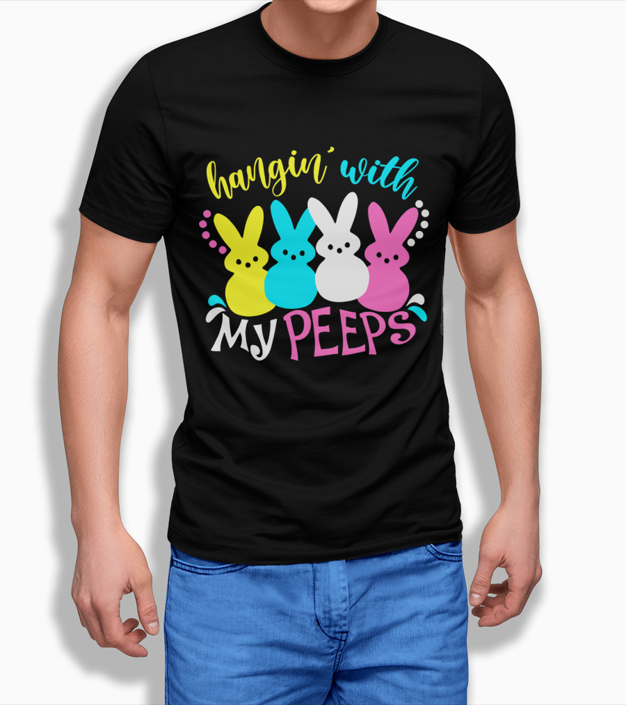 Hangin With My Peeps Pastel Bunnies T-Shirt