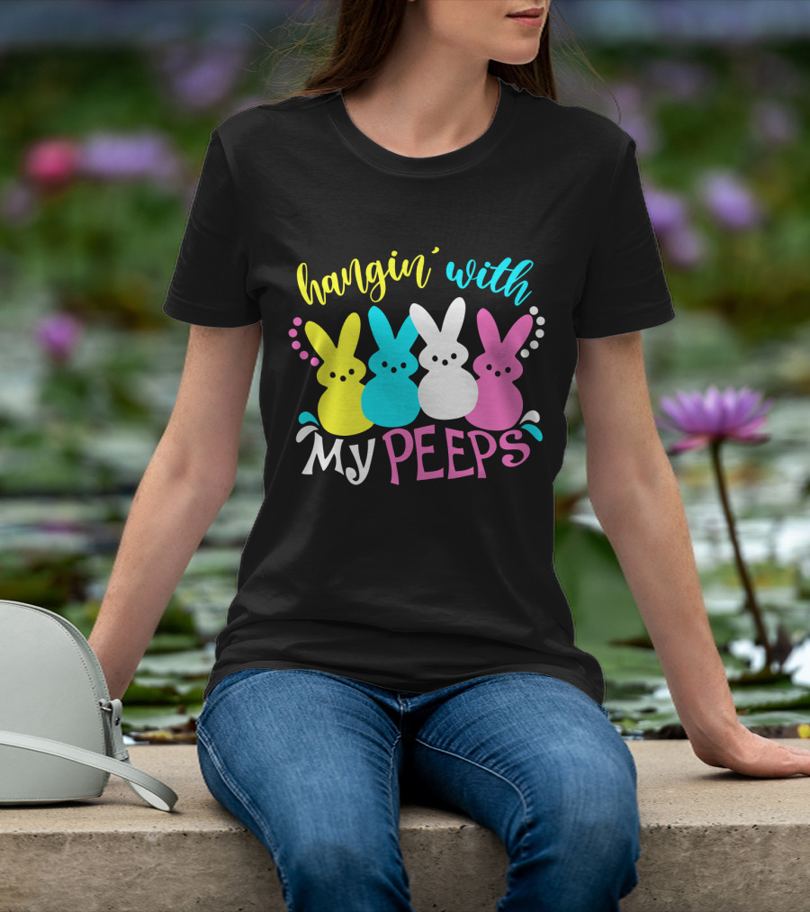 Hangin With My Peeps Pastel Bunnies T-Shirt