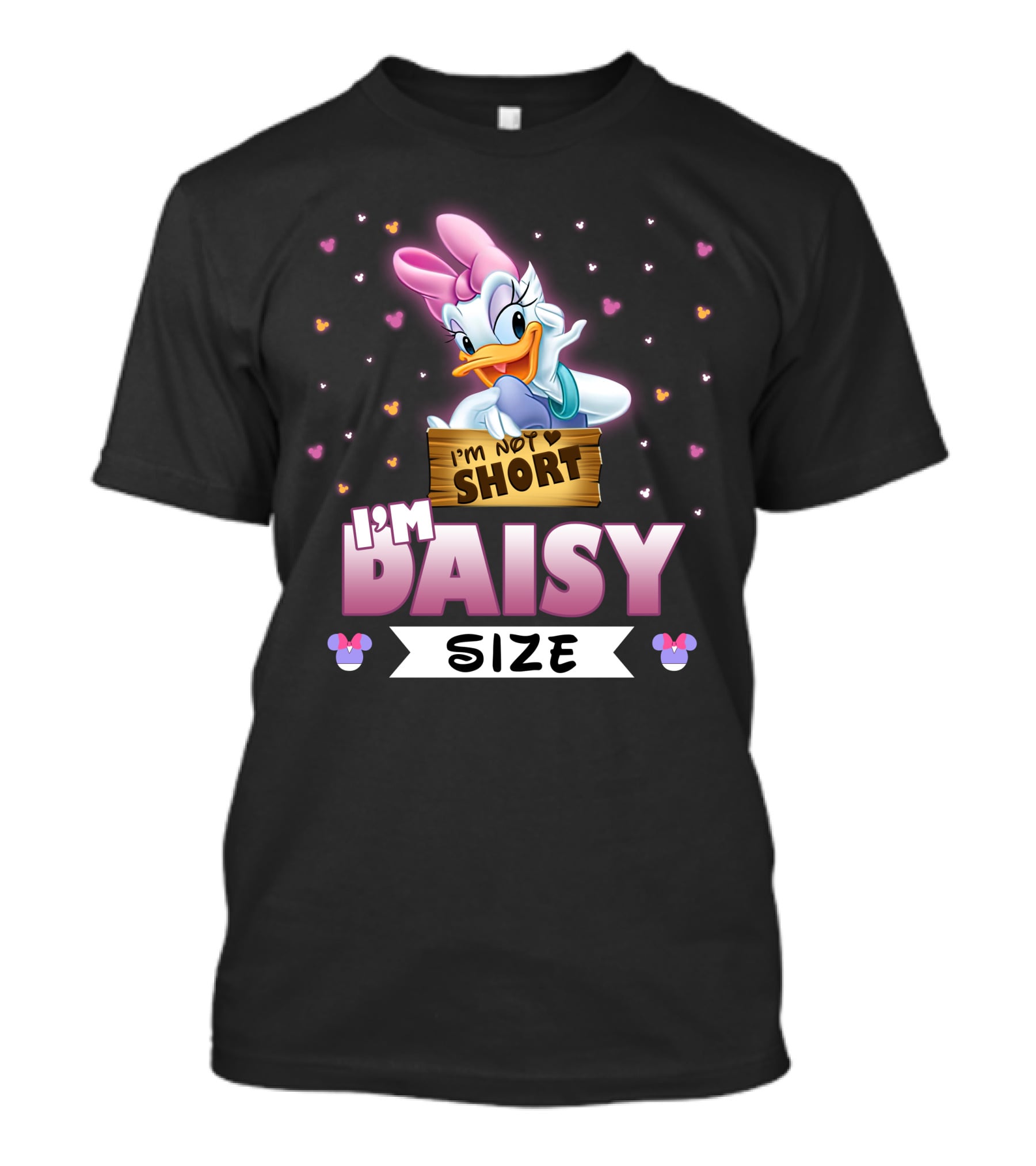 I'M NOT SHORT I'M DAISY SIZE Disney Hearts Bows T-Shirt