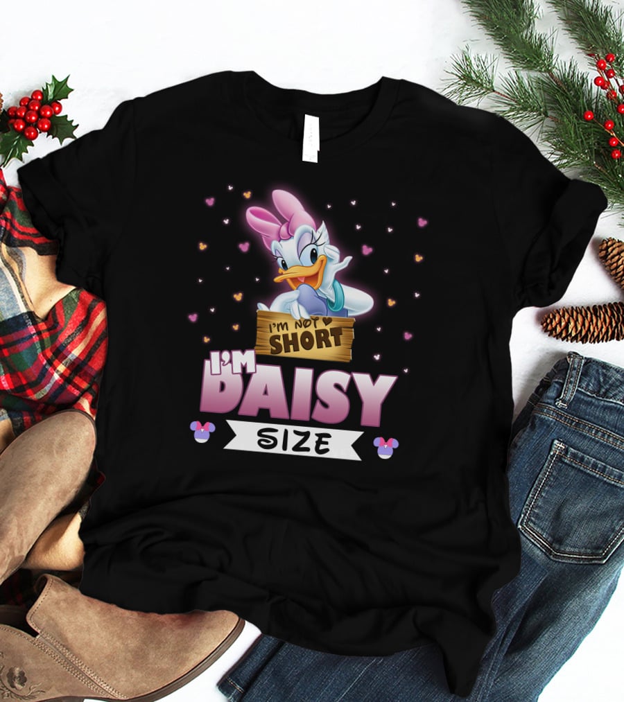 I'M NOT SHORT I'M DAISY SIZE Disney Hearts Bows T-Shirt