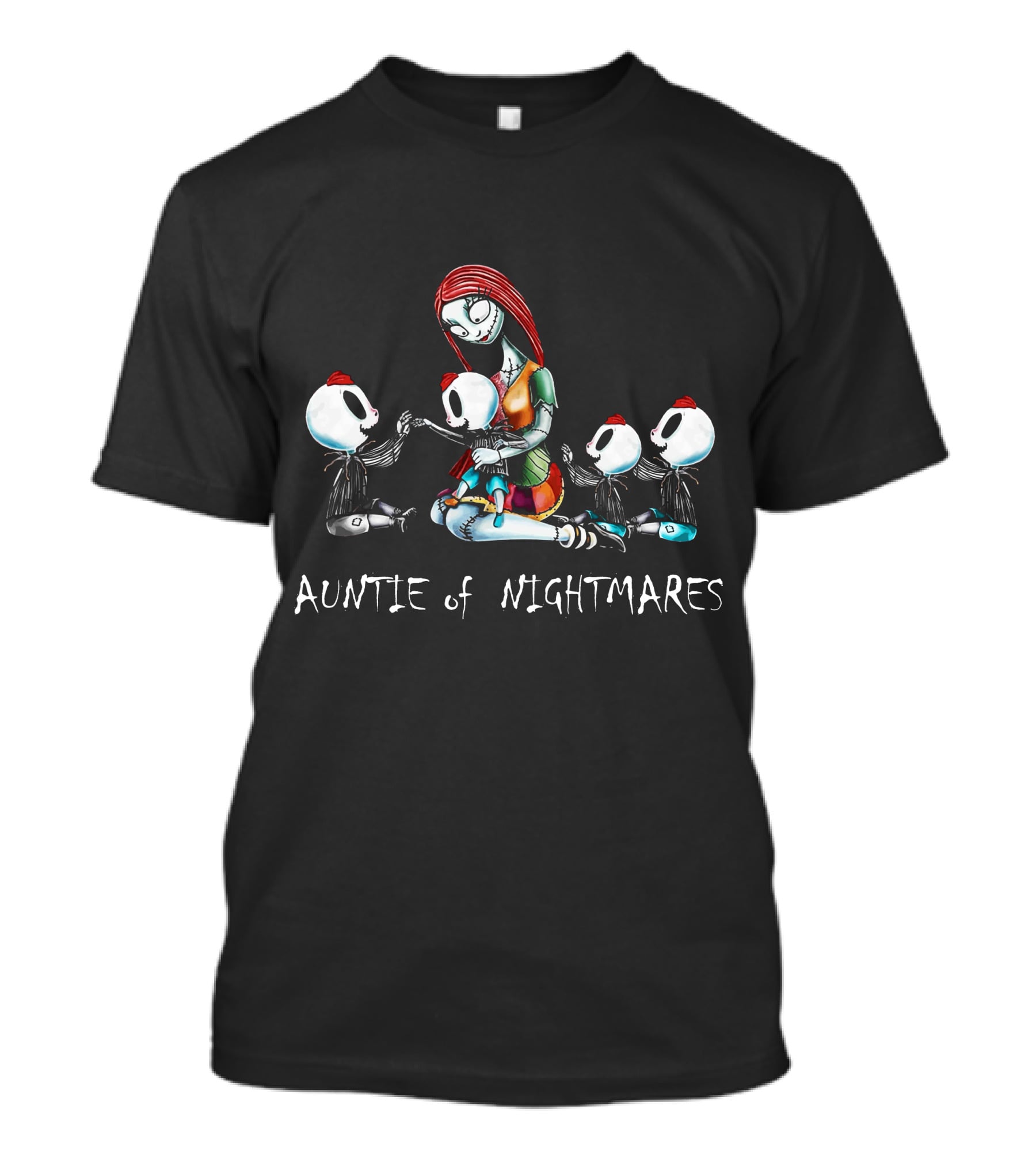 Auntie Of Nightmares With Four Skeleton Boys T-Shirt