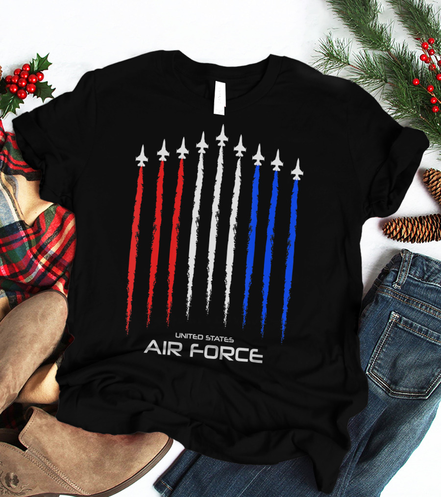 United States Air Force American Flag Jets T-Shirt