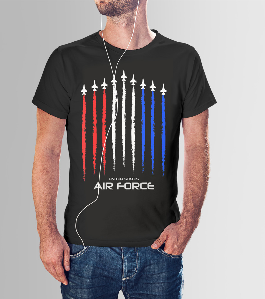United States Air Force American Flag Jets T-Shirt