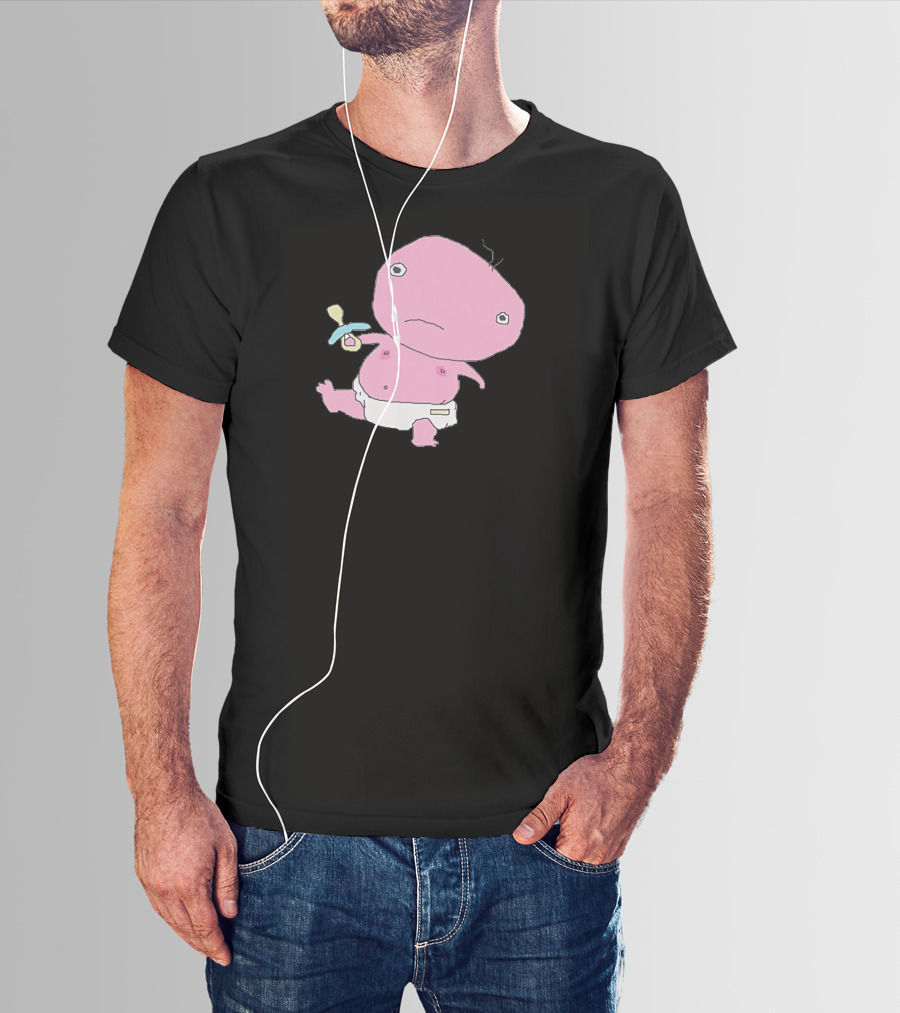 Jack Stauber Baby Character Pacifier Diaper Pink T-Shirt