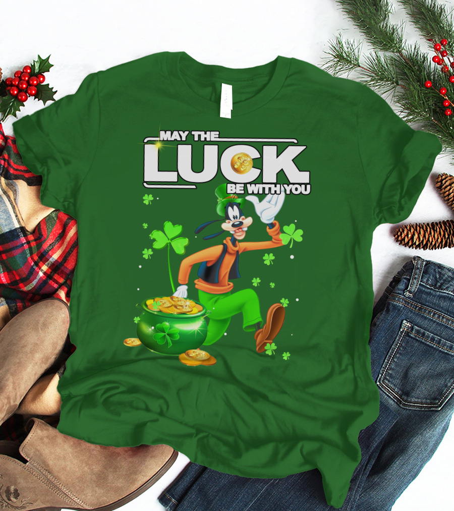 May The Luck Be With You Goofy St Patrick's Day T-Shirt