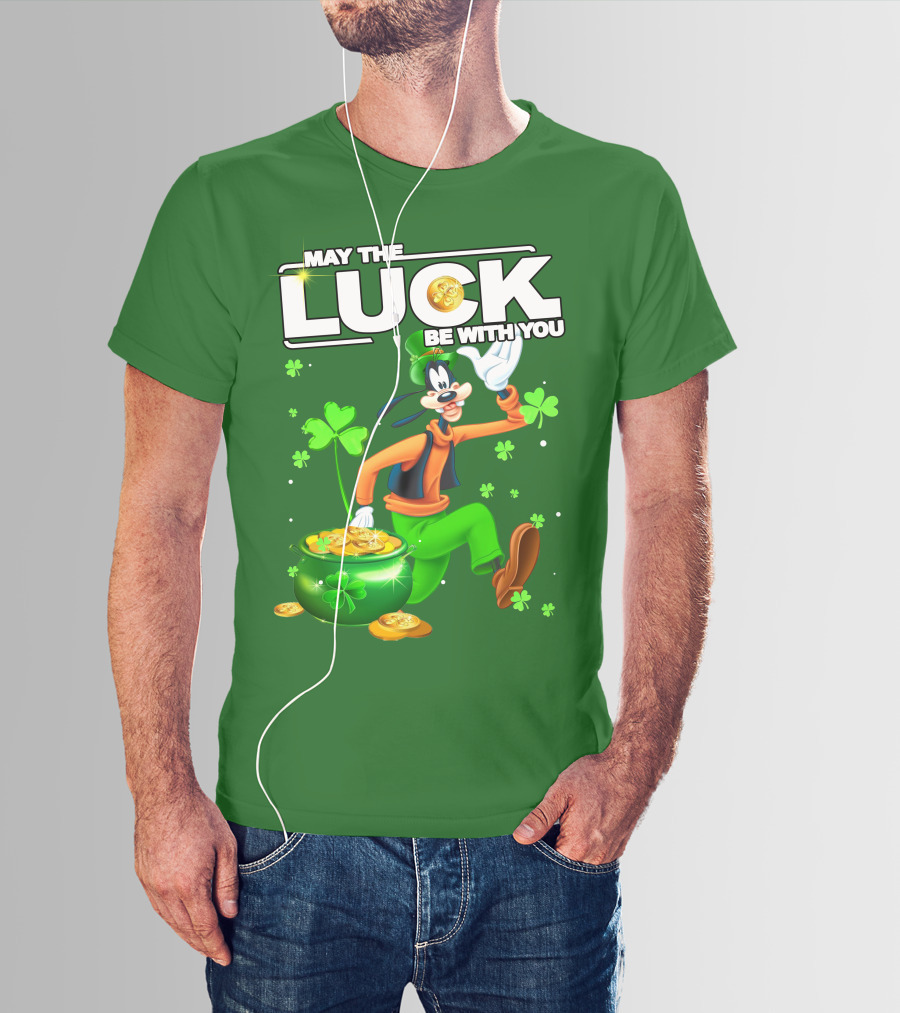 May The Luck Be With You Goofy St Patrick's Day T-Shirt