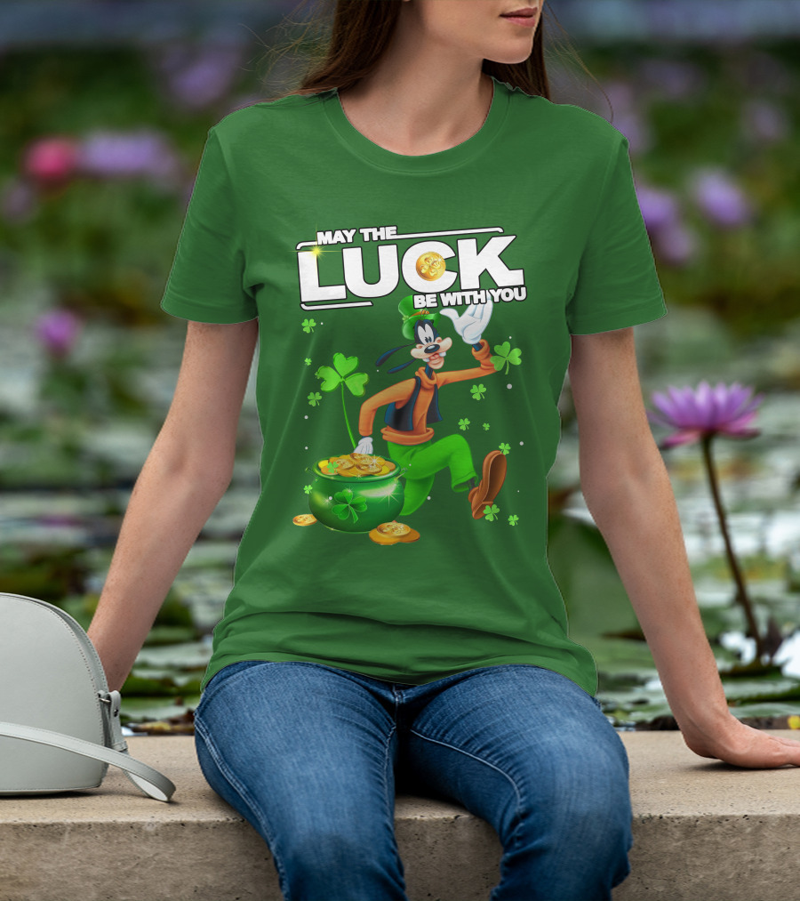 May The Luck Be With You Goofy St Patrick's Day T-Shirt