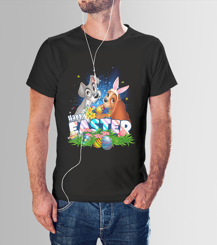 Lady And The Tramp Happy Easter T-Shirt