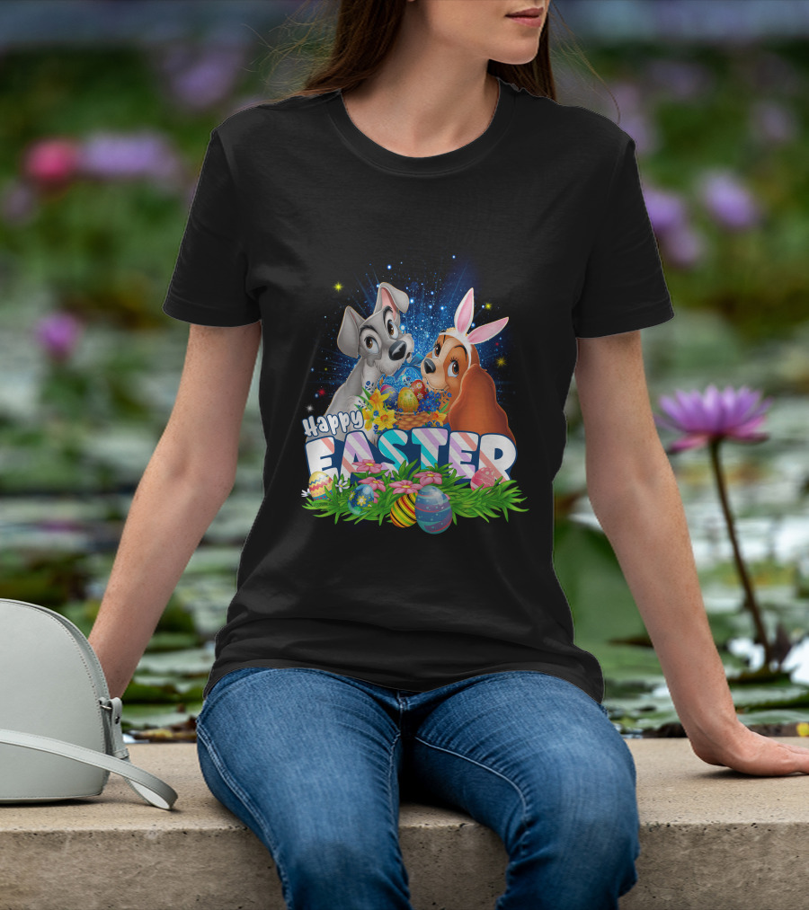 Lady And The Tramp Happy Easter T-Shirt