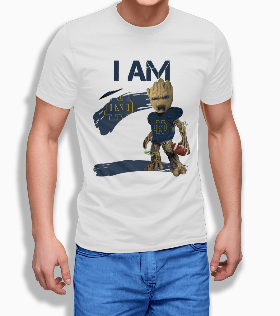 I AM Notre Dame ND Football Groot T-Shirt