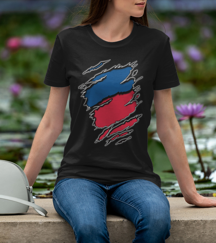 Chief Roya Blue Red Tear Marks T-Shirt