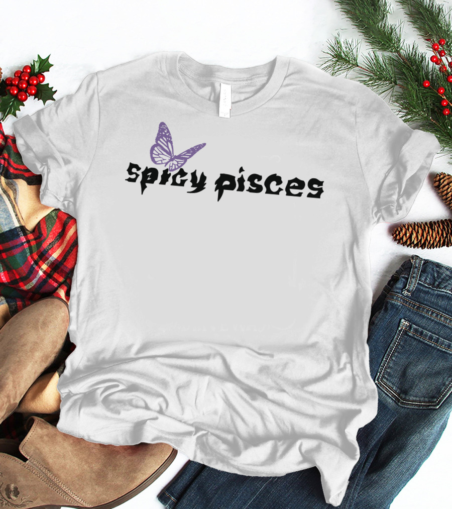 Spicy Pisces Butterfly Aesthetic Merchandise T-Shirt