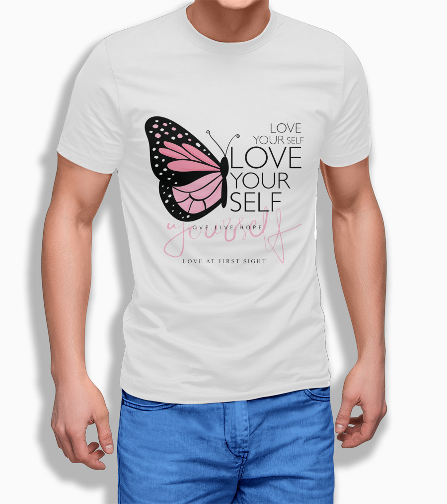 LOVE YOURSELF LOVE YOUR SELF Love Live Hope LOVE AT FIRST SIGHT T-Shirt