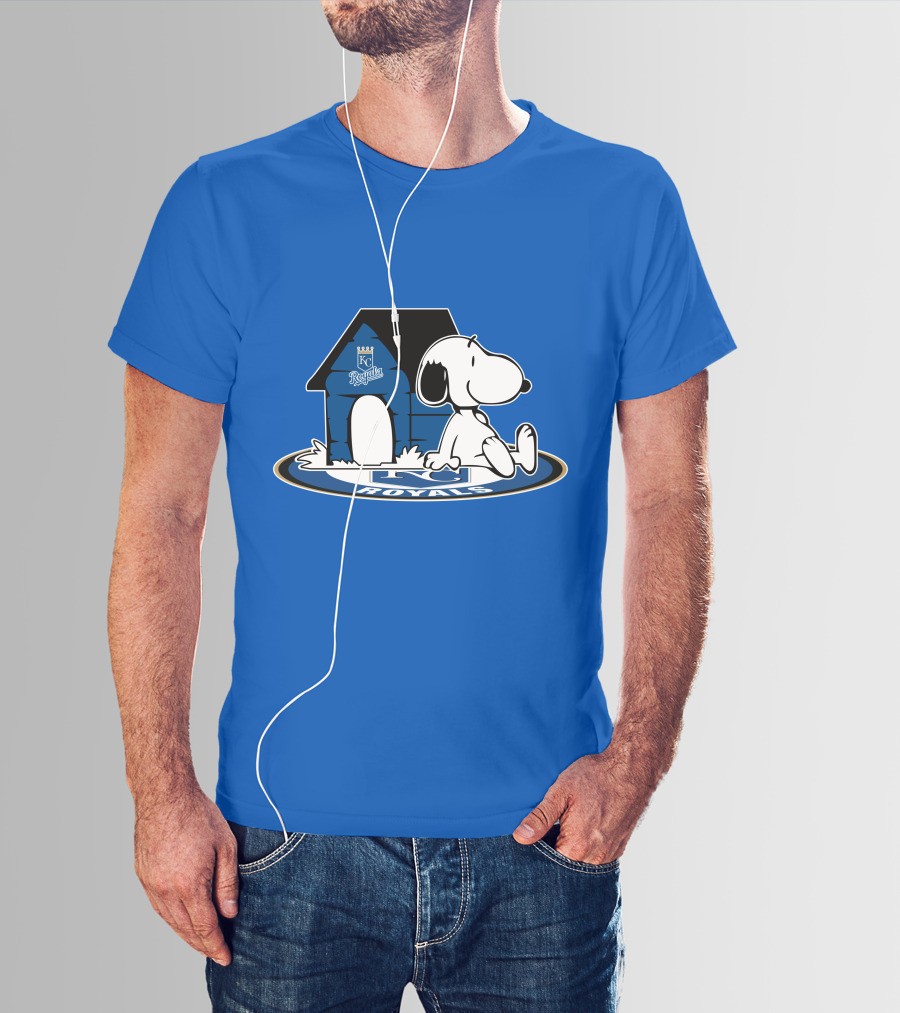 Kansas City Royals Snoopy And Doghouse Fan Now And Forever T-Shirt