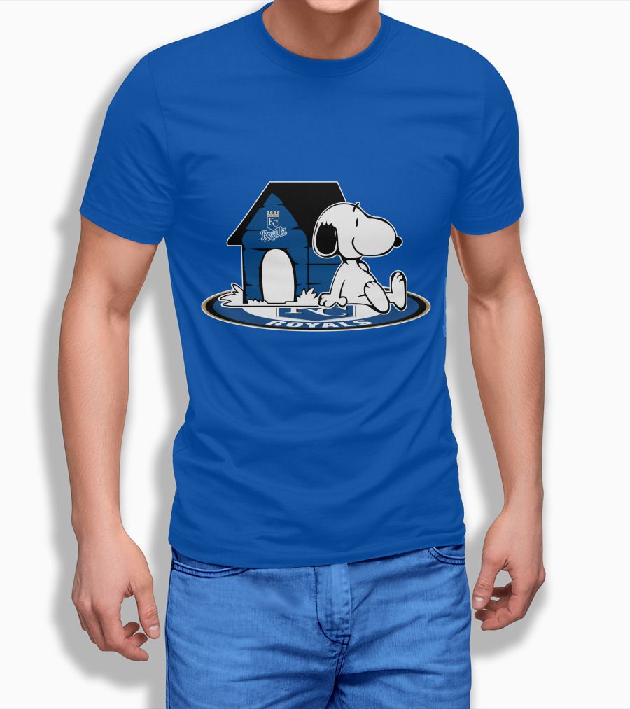 Kansas City Royals Snoopy And Doghouse Fan Now And Forever T-Shirt