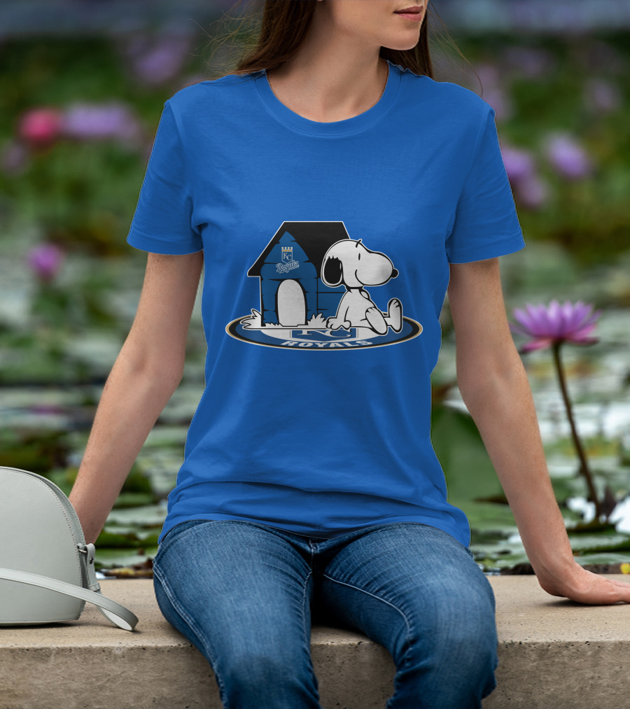 Kansas City Royals Snoopy And Doghouse Fan Now And Forever T-Shirt