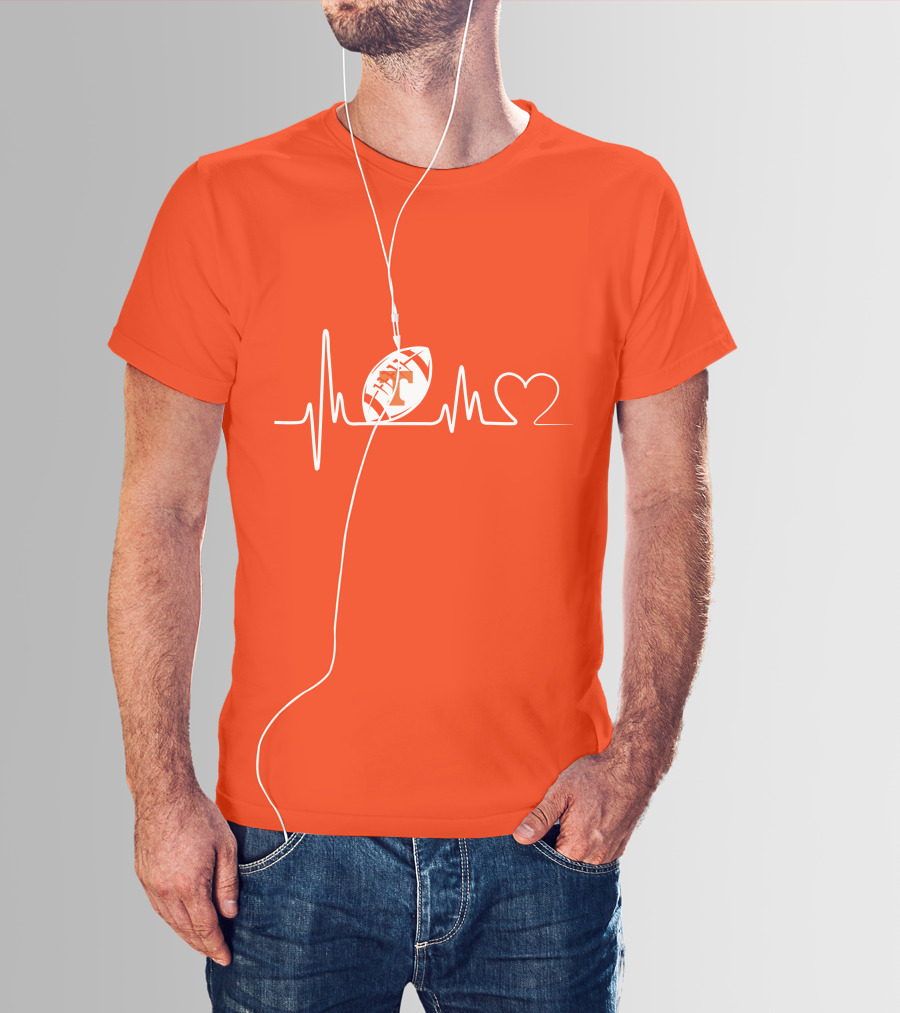 Tennessee Volunteers Football Heartbeat T-Shirt