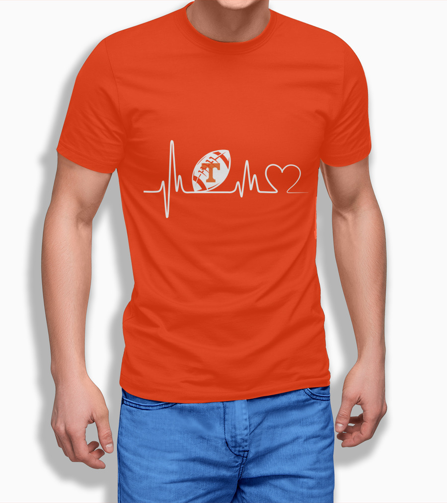 Tennessee Volunteers Football Heartbeat T-Shirt
