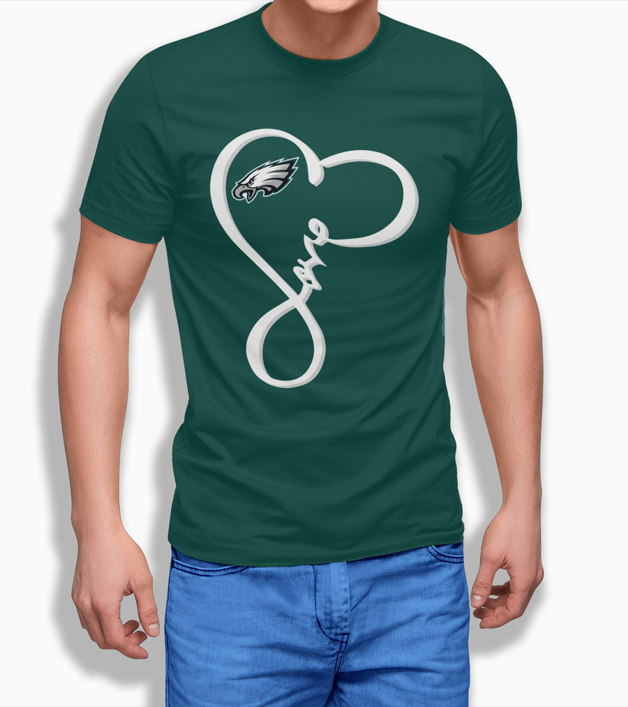 Philadelphia Eagles Love Heart T-Shirt