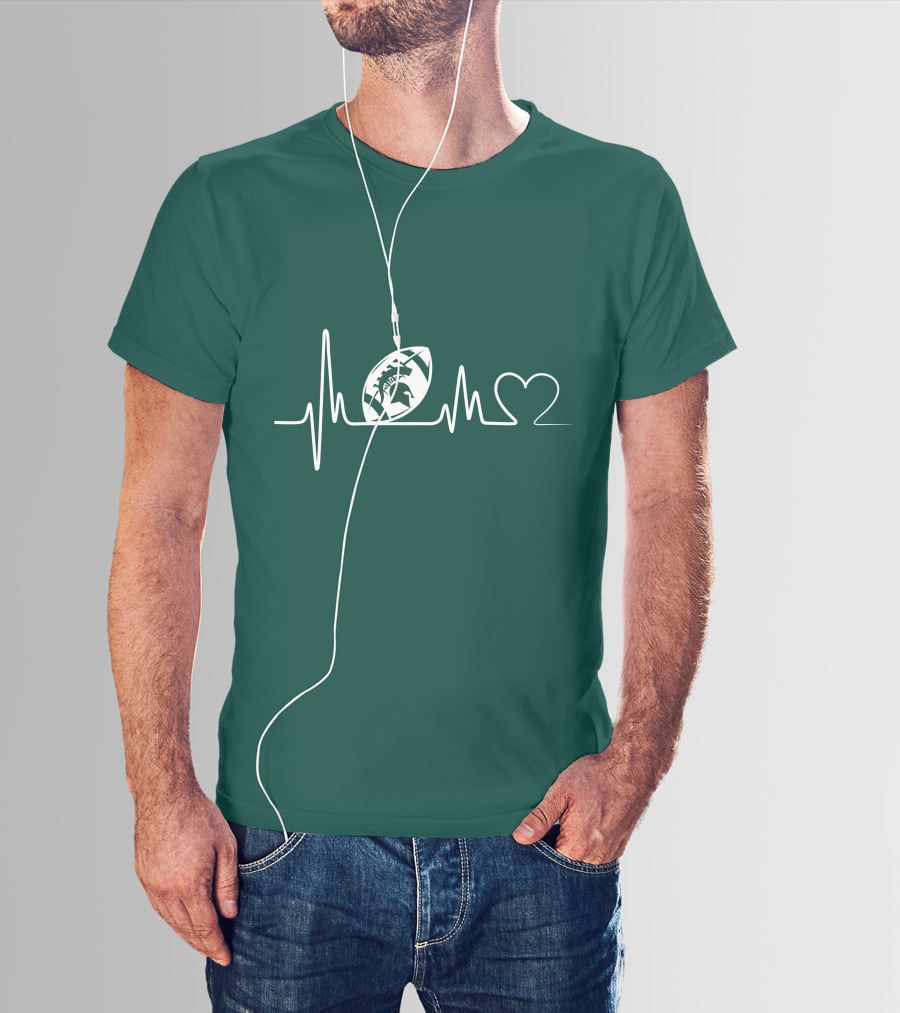 Michigan State Spartans Football Heartbeat T-Shirt