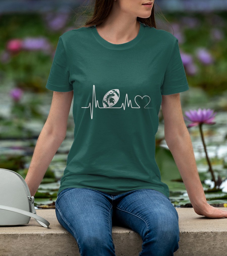Michigan State Spartans Football Heartbeat T-Shirt