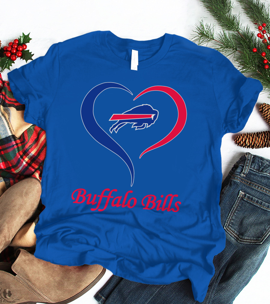 Buffalo Bills Heart Logo Fan Spirit T-Shirt