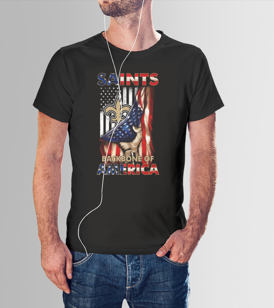 Saints Backbone Of America New Orleans Patriotic Edition T-Shirt