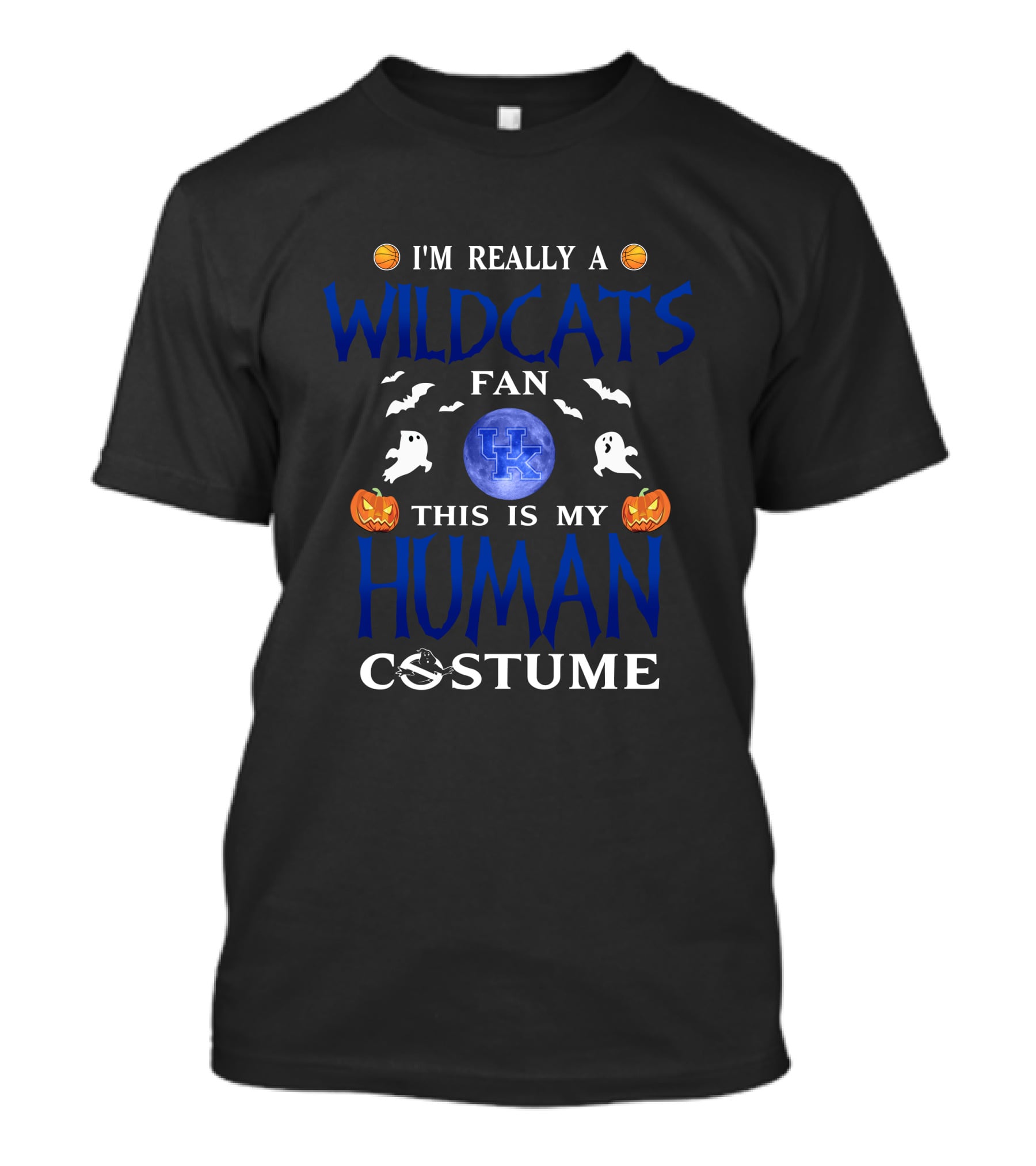 I'm Really A Kentucky Wildcats Fan This Is My Human Costume Halloween T-Shirt