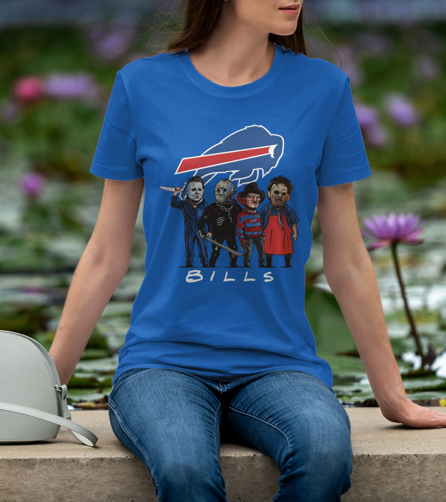 Buffalo Bills Halloween The Slasher Squad Teams Bills T-Shirt
