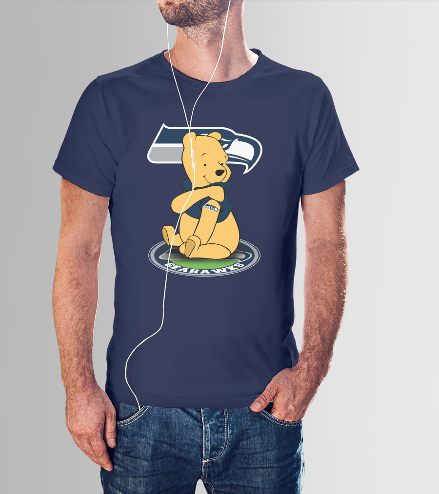 Seattle Seahawks Winnie The Pooh Fan Crossover T-Shirt