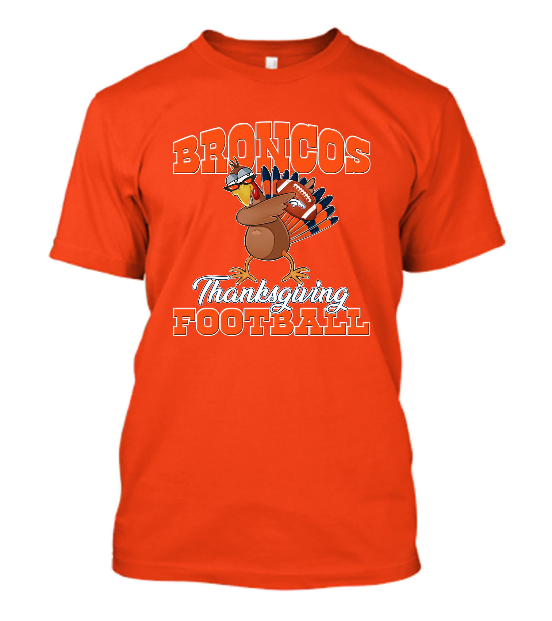 Broncos Thanksgiving Football Turkey T-Shirt