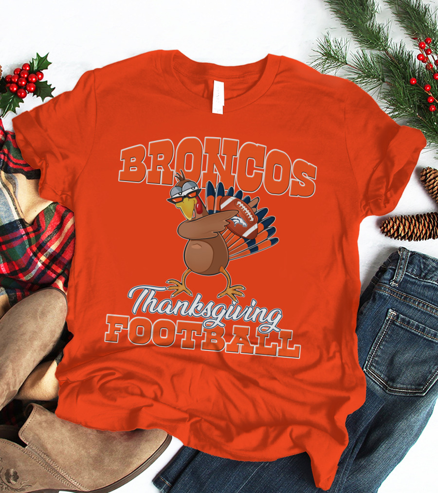 Broncos Thanksgiving Football Turkey T-Shirt